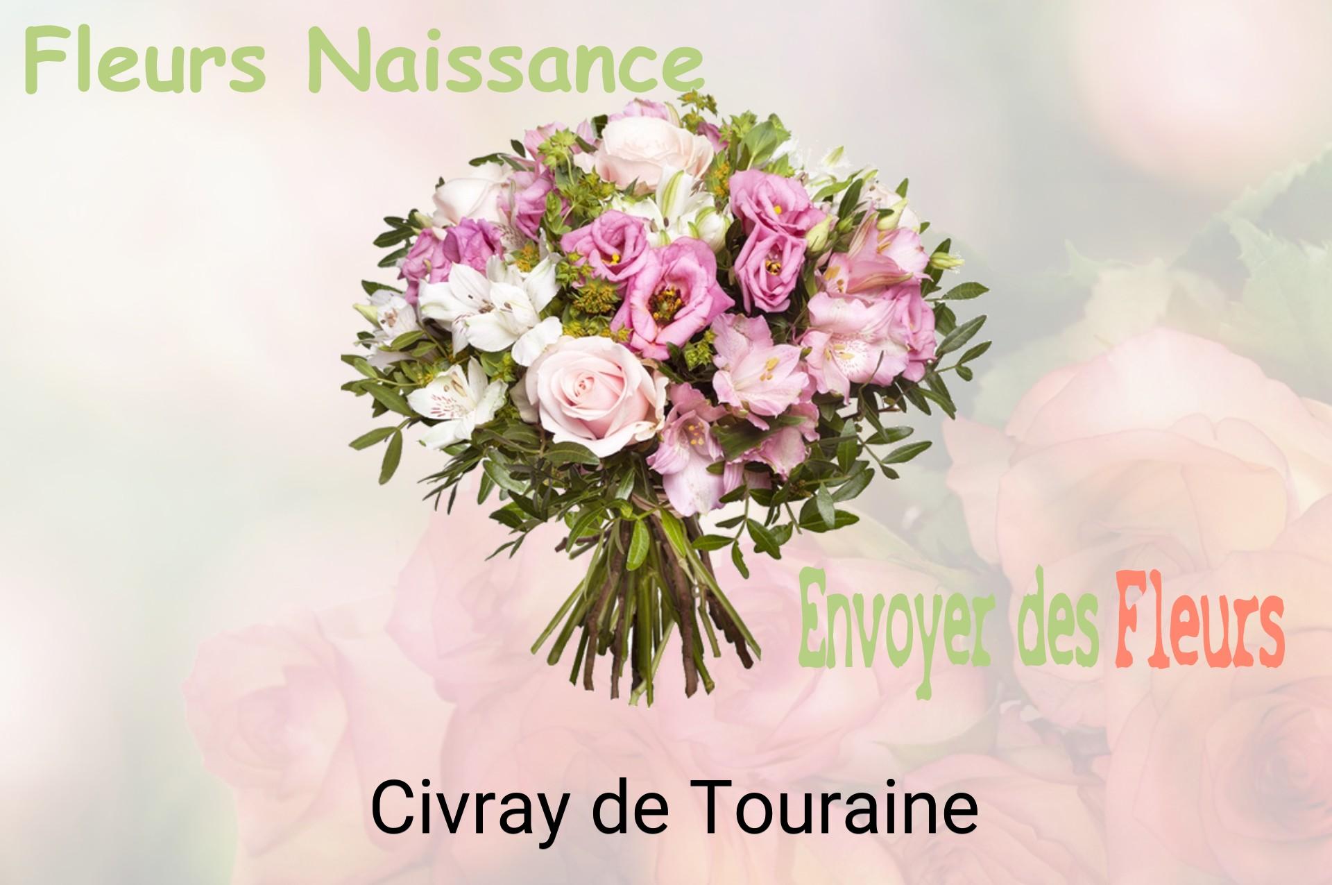 Bouquet de fleurs de naissance livré à Civray-de-Touraine